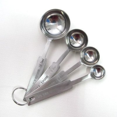 4pcs/set Stainless Measuring Spoon Tea Cooking Baking Measure Scoop Cup Kitchen Coffee[01010107]